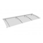 Curved 2700 Canopy White Powder Coated Clear